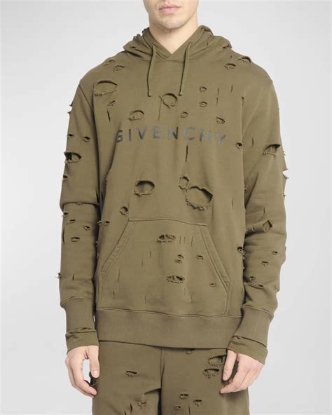 givenchy rainbow logo hoodie|givenchy destroyed hoodie.